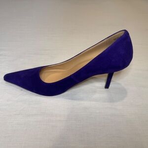 Ann Taylor Suede Violet Heels - Size 10